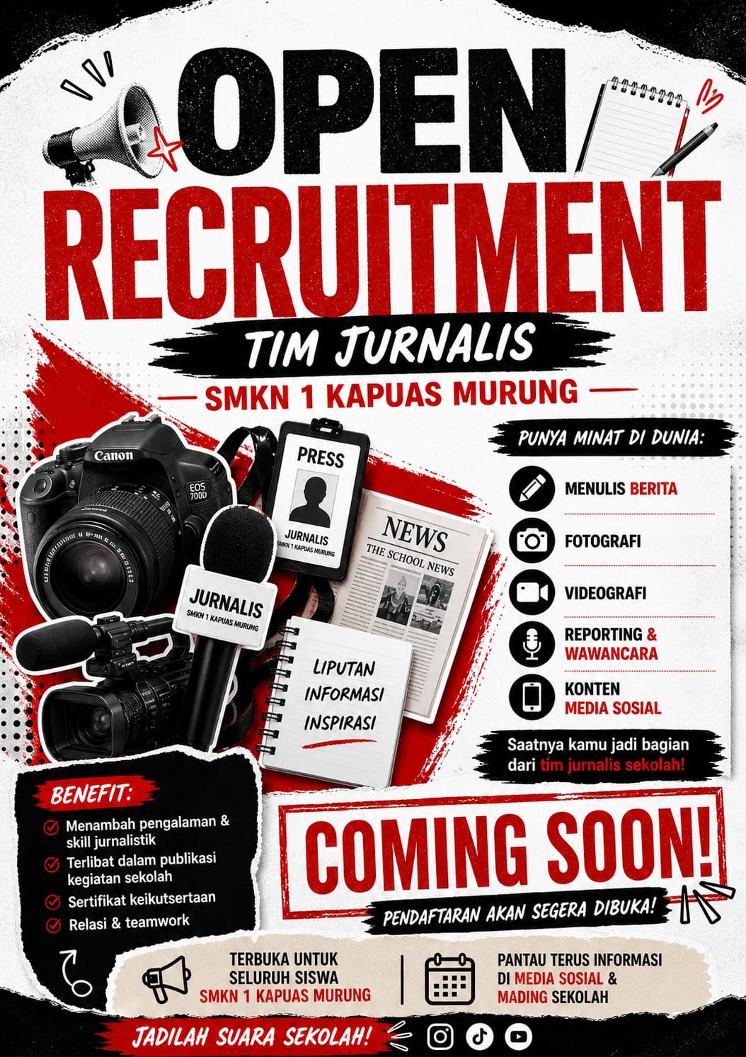 SMKN 1 Kapuas Murung Segera Buka Rekrutmen Tim Jurnalis